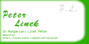 peter linek business card